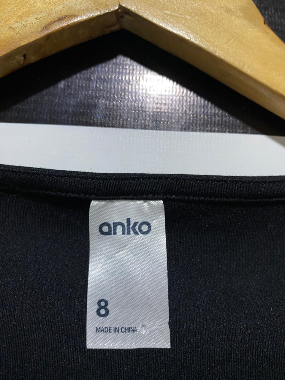 ANKO |XS| BUST 11| B26|  GLASSES BLACK SQUARE NECK ESSENTIAL BODYSUIT