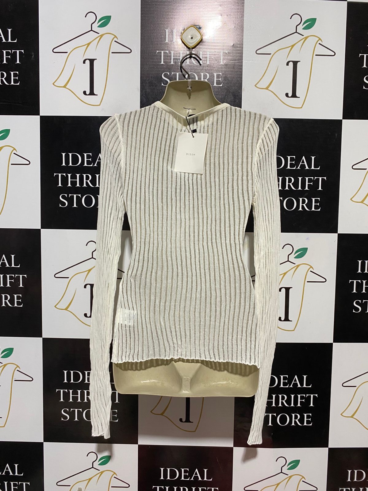 DISSH |M| BUST 16| B26| PREMIUM SHEER VERTICAL RIBBED LONG SLEEVE TOP