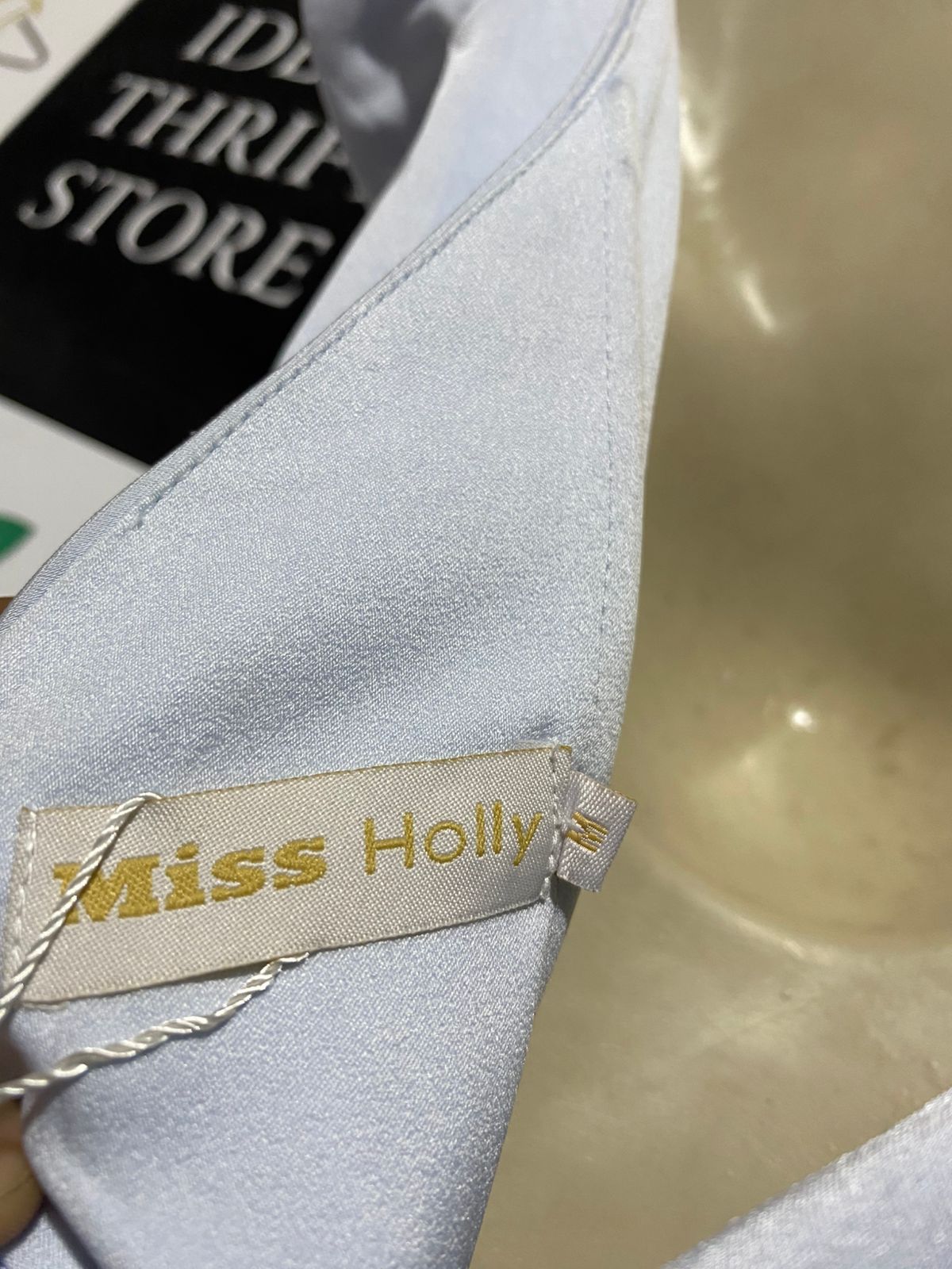 MISS HOLLY |M| BUST 15| B26| ELEGANT PALE BLUE OFF-SHOULDER MAXI DRESS