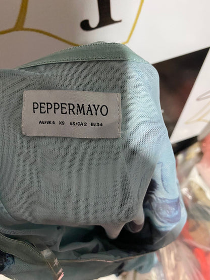PEPPERMAYO |S| BUST 16| B26| PREMIUM LIGHT BLUE ONE-SHOULDER MAXI GOWN