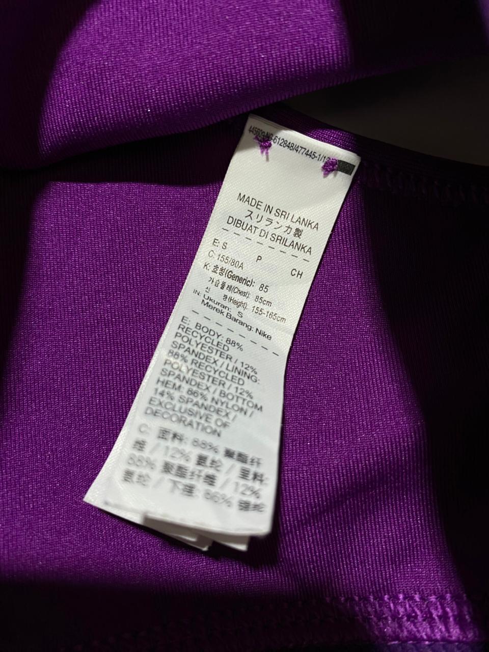 NIKE |XS| BUST 13| B26| WOMEN’S SWOOSH PURPLE MAGENTA SPORTS BRA