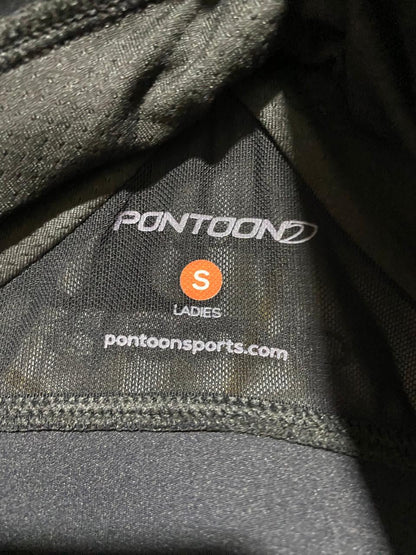 PONTOON |S| BUST 14| B26| PREMIUM BLACK STRAIGHT-BACK PERFORMANCE SPORTS BRA
