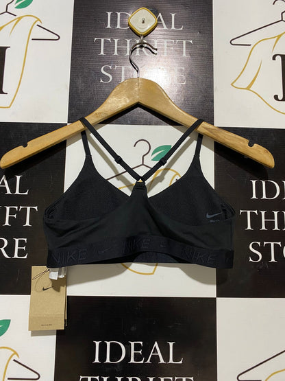 NIKE |L| BUST 13| B26| BLACK INDY LIGHT-SUPPORT STRAPPY SPORTS BRA