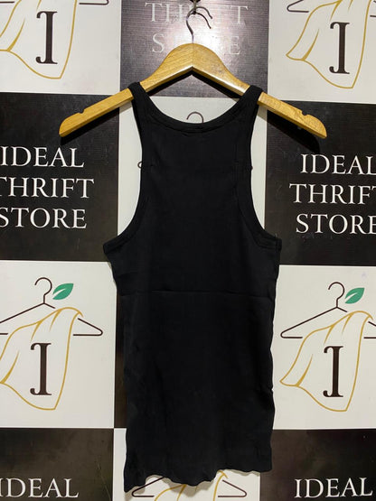 ANKO |M| BUST 14| B26| BLACK RIBBED ATHLETIC TANK TOP WITH SCOOP NECK