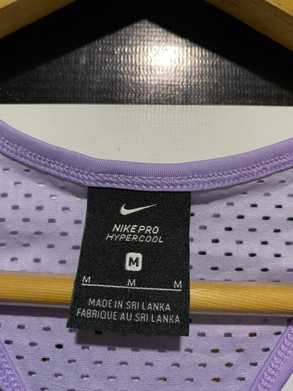 NIKE |M| BUST 15| B26| LILAC AND PURPLE LONGLINE SPORTS BRA WITH DOT MESH LINING