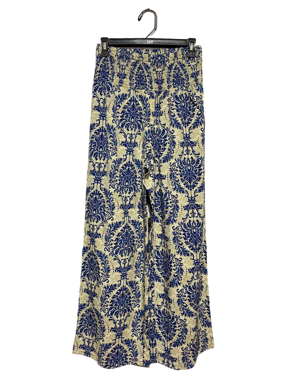 SHEIN |M| WAIST 26| B26| BOHO DAMASK PRINT SMOCKED WIDE-LEG TROUSERS