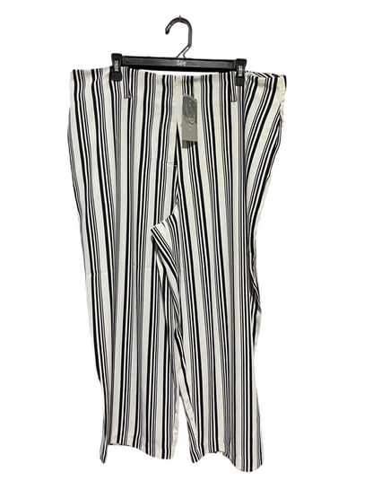 KATIES |XXL| WAIST 38| B26| VERTICAL STRIPED WIDE-LEG TROUSERS