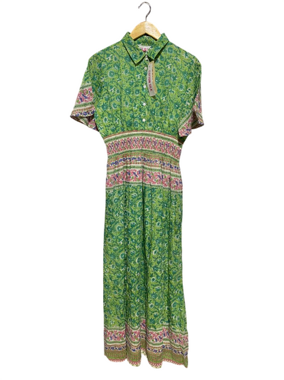 SAL ROSA |M| BUST 18| B26| COTTON SILK FLORAL PRINT MIDI MAXI DRESS