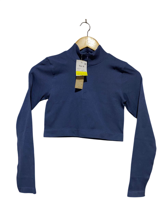 ANKO |S| BUST 14| B26| SEAMLESS HALF-ZIP CROP ACTIVE TOP