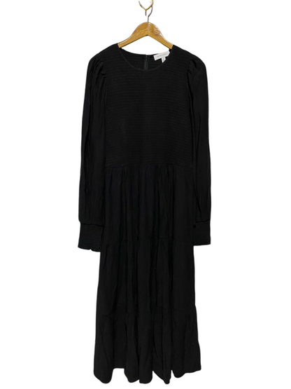 WITCHERY |M| BUST 18| B27| BLACK SMOCKED MIDI MAXI DRESS