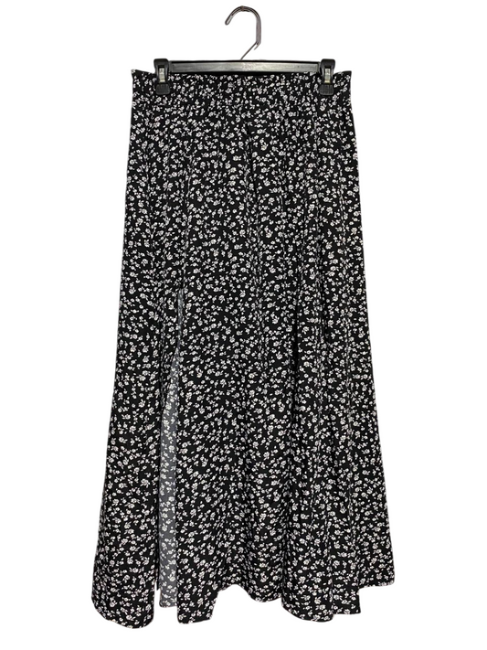 SHEIN |L| WAIST 29| B27| WOMEN'S PREMIUM BLACK & WHITE FLORAL MAXI SKIRT