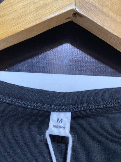 MIANZHI |M| BUST 15| B27| WOMEN'S PREMIUM SOLID BLACK CROP TEE – ECO-FRIENDLY COTTON BASIC SHORT SLEEVE SHIRT