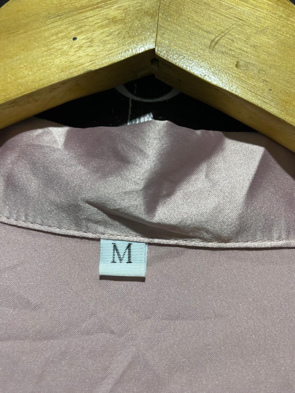 |M| B27| WOMEN'S PREMIUM MAUVE SATIN SILK 2-PIECE PAJAMA SET