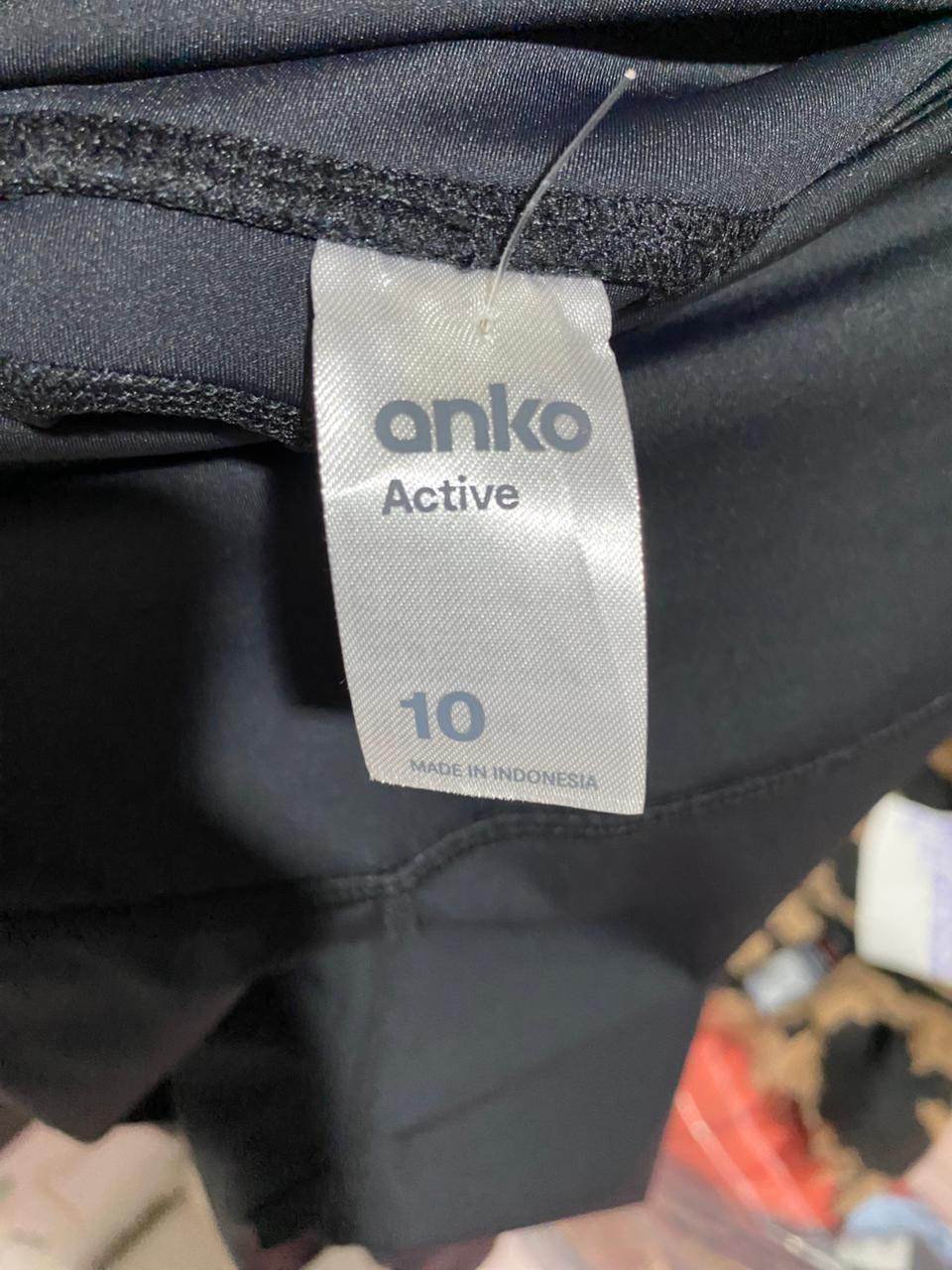ANKO ACTIVE |S| WAIST 26| B27| WOMEN'S PREMIUM SOLID BLACK HIGH-RISE LEGGINGS