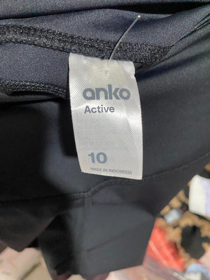 ANKO ACTIVE |S| WAIST 26| B27| WOMEN'S PREMIUM SOLID BLACK HIGH-RISE LEGGINGS
