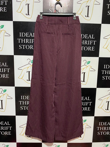 PRINCESS POLLY |S| WAIST 27| B27| HIGH-WAISTED PINSTRIPE WIDE-LEG TROUSERS
