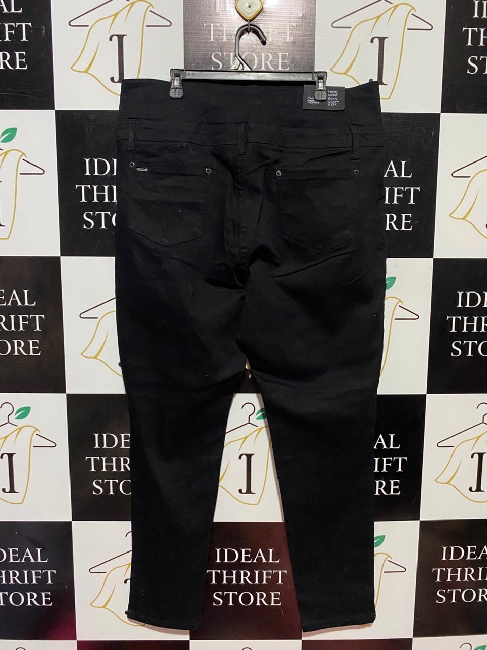 CHIC DENIM |XXL| WAIST 40| B27| HIGH-WAISTED MULTI-BUTTON SKINNY JEANS