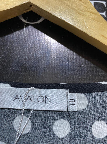 AVALON |M| BUST 18| B27| BLACK AND WHITE POLKA DOT MIDI DRESS