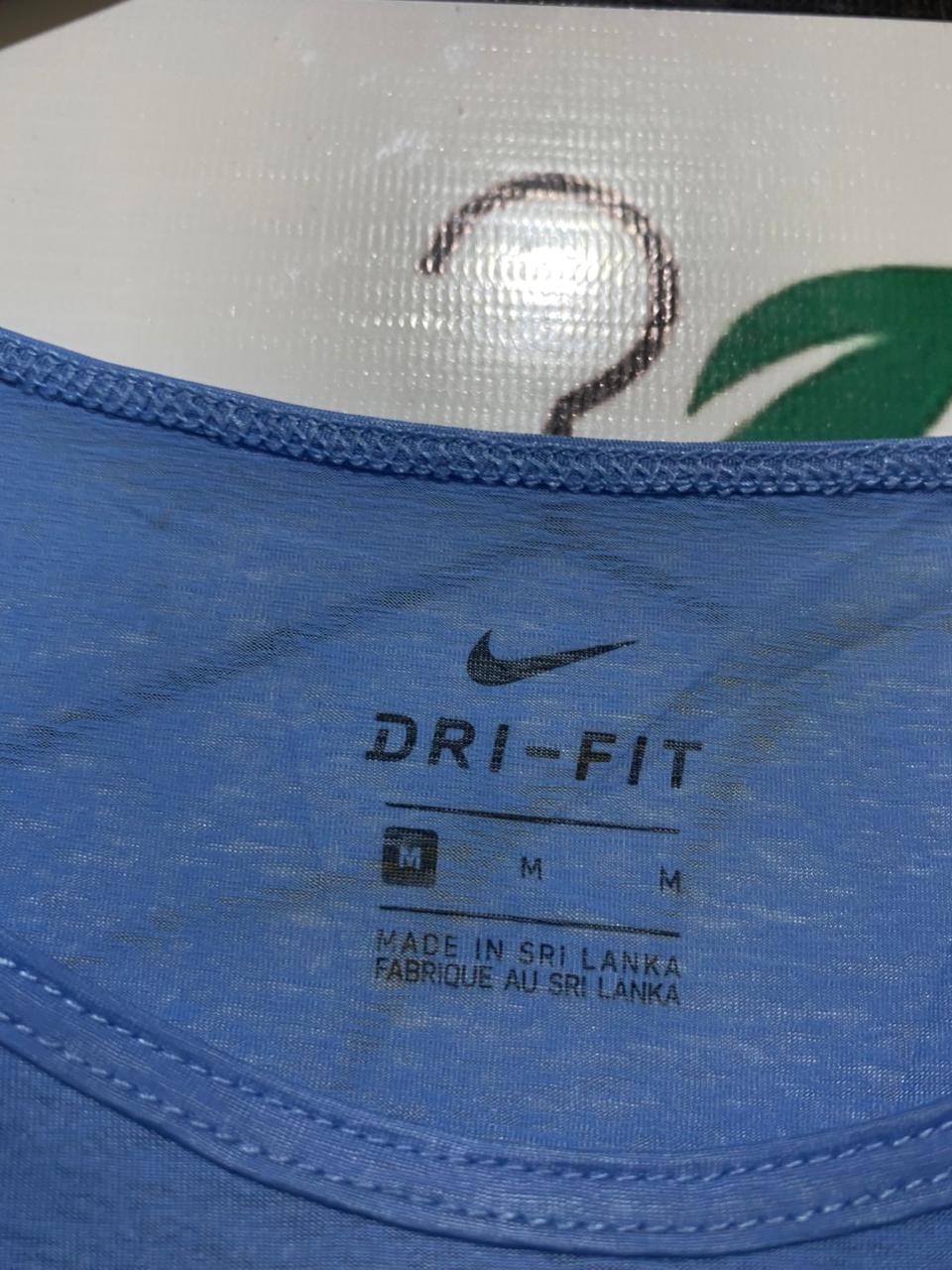 NIKE |M| BUST 18| B27| DRI-FIT WOMEN'S LIGHT BLUE ACTIVEWEAR TOP