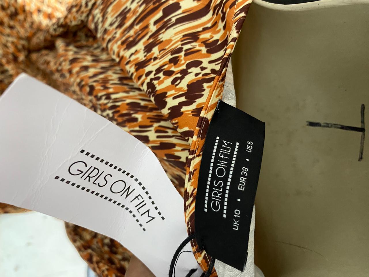 GIRLS ON FILM |M| BUST 18| B27|  ANIMAL ABSTRACT PRINT MAXI DUSTER CARDIGAN KIMONO