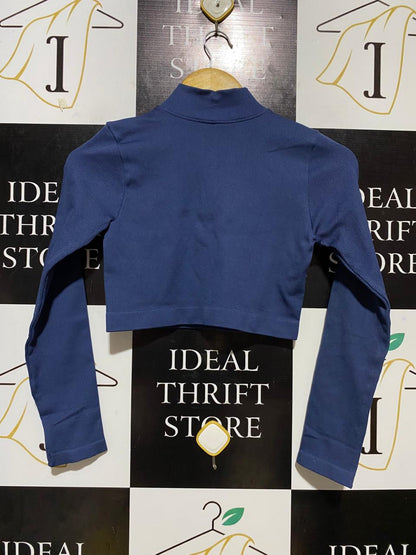 ANKO |S| BUST 14| B26| SEAMLESS HALF-ZIP CROP ACTIVE TOP