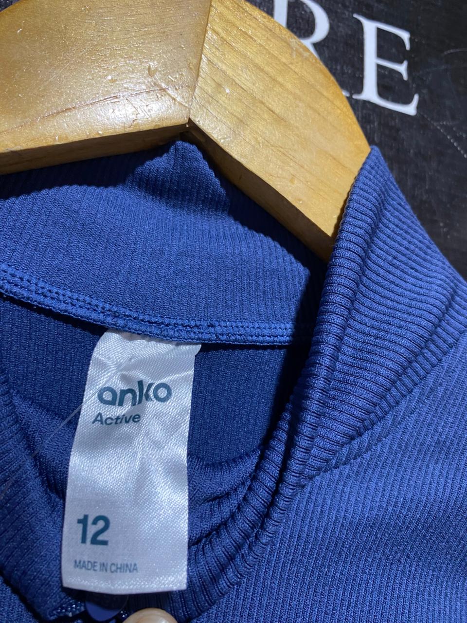 ANKO |S| BUST 14| B26| SEAMLESS HALF-ZIP CROP ACTIVE TOP