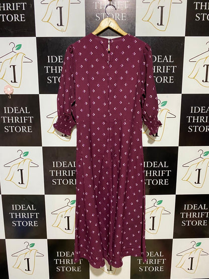 & ME |L| BUST 20| B26| PREMIUM GEOMETRIC PRINT MIDI MAXI DRESS