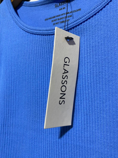 GLASSONS |M/L| BUST 13| B26| RIBBED SEAMLESS TANK CROP TOP