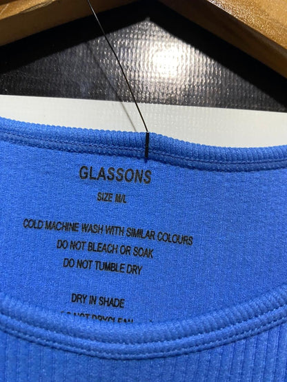 GLASSONS |M/L| BUST 13| B26| RIBBED SEAMLESS TANK CROP TOP