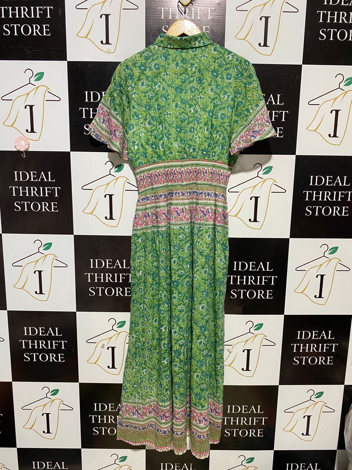 SAL ROSA |M| BUST 18| B26| COTTON SILK FLORAL PRINT MIDI MAXI DRESS