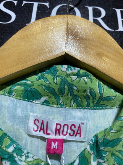 SAL ROSA |M| BUST 18| B26| COTTON SILK FLORAL PRINT MIDI MAXI DRESS