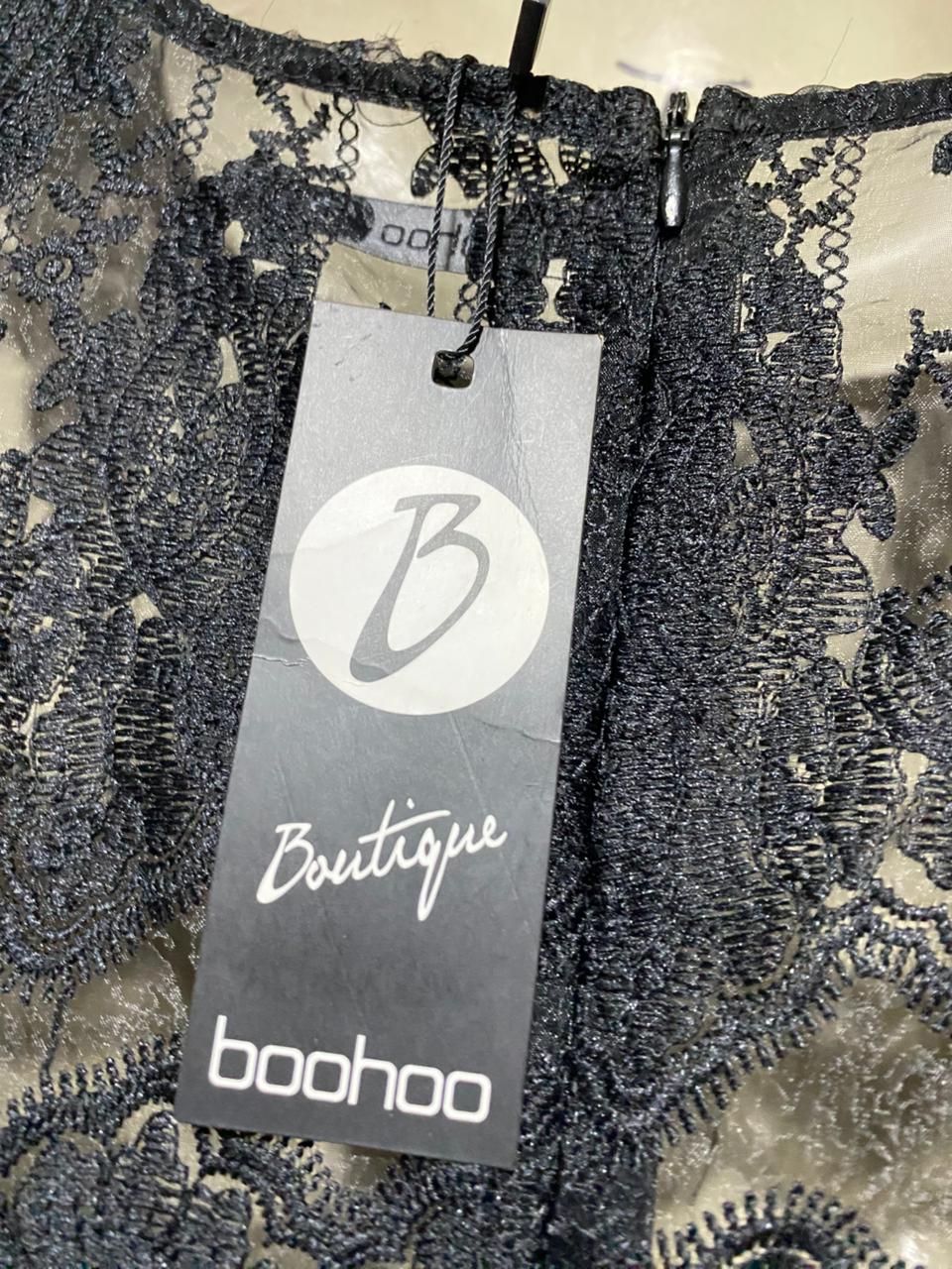 BOOHOO |L| BUST 21| B26| PREMIUM SHEER EMBROIDERED LACE MAXI DRESS