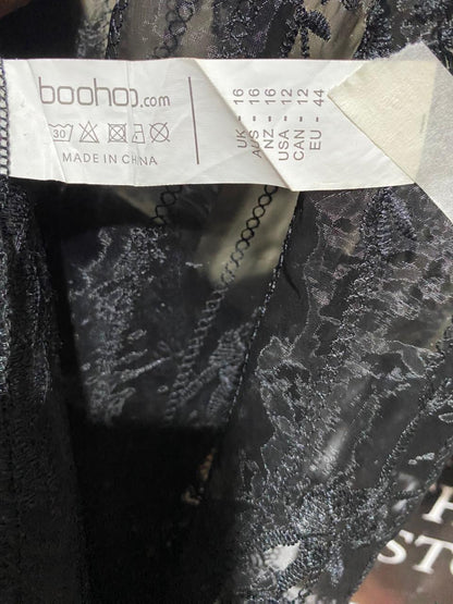 BOOHOO |L| BUST 21| B26| PREMIUM SHEER EMBROIDERED LACE MAXI DRESS