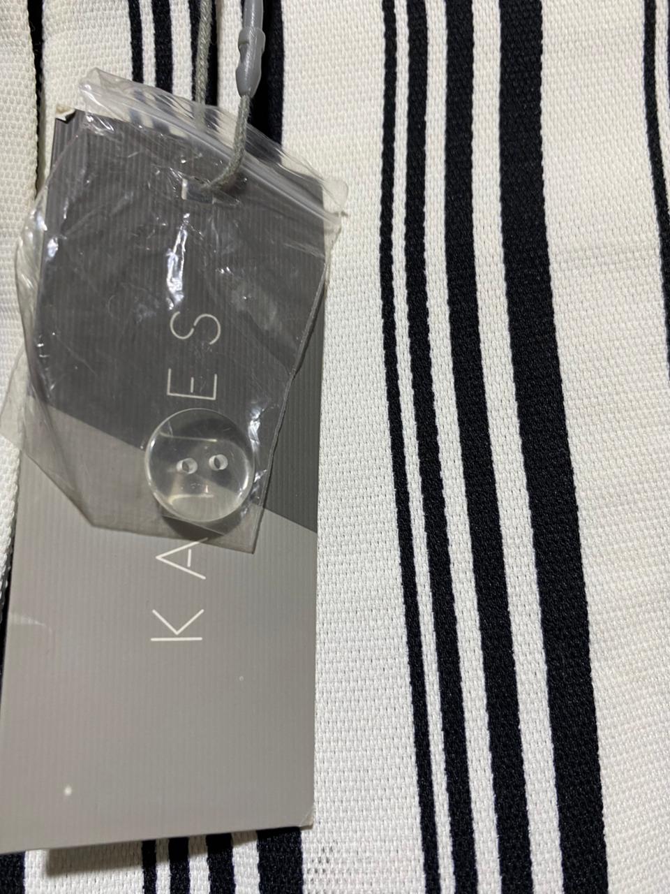 KATIES |XXL| WAIST 38| B26| VERTICAL STRIPED WIDE-LEG TROUSERS