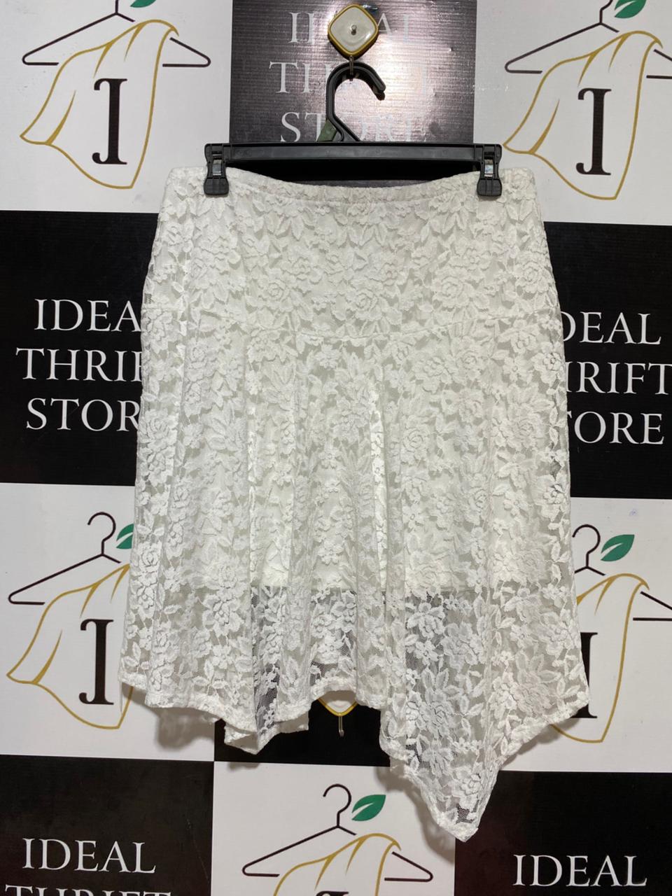 PAVEMENT |L| WAIST 30| B26| FLORAL LACE ASYMMETRIC SKIRT