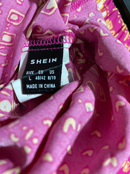 SHEIN |L| WAIST 30| B26| BOHO TROPICAL MANDALA PRINT WIDE-LEG TROUSERS