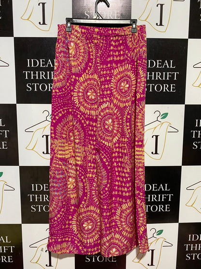SHEIN |L| WAIST 30| B26| BOHO TROPICAL MANDALA PRINT WIDE-LEG TROUSERS