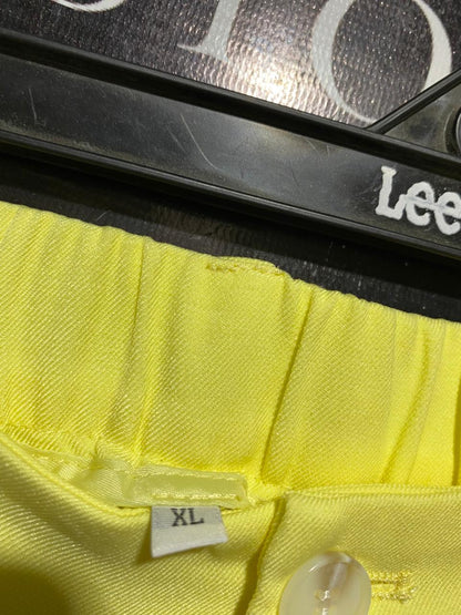 |XL| WAIST 32| B26| PREMIUM HIGH-WAISTED STRAIGHT-LEG YELLOW TROUSERS