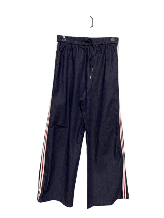 & ME |M| WAIST 27| B27| DARK WASH DENIM WIDE LEG JOGGER PANTS WITH SIDE STRIPE
