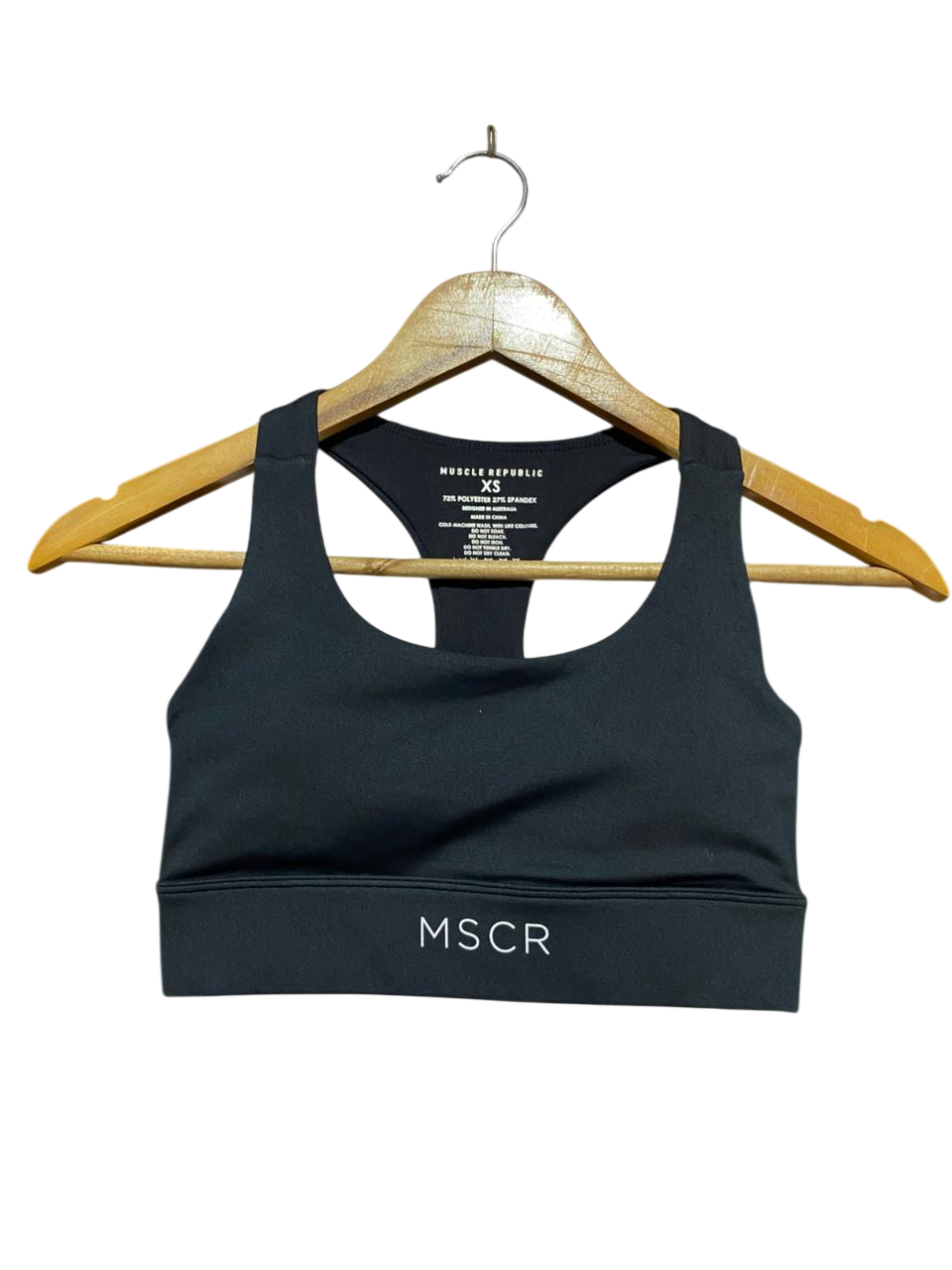 MUSCLE REPUBLIC |XS| BUST 13| B27| WOMEN MSCR RACERBACK SPORTS BRA