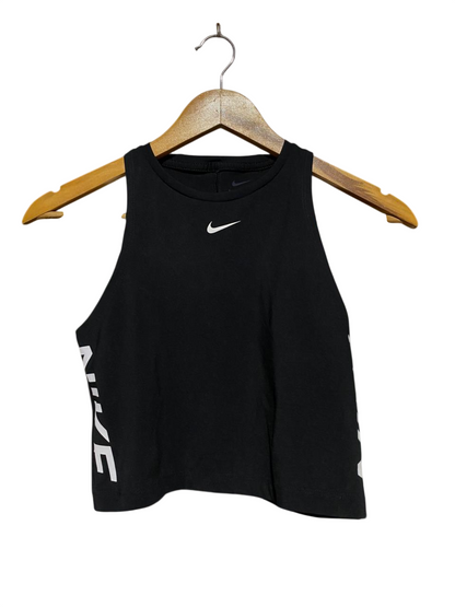 NIKE |S| BUST 14| B27| WOMEN BLACK HIGH-NECK CROPPED TANK TOP