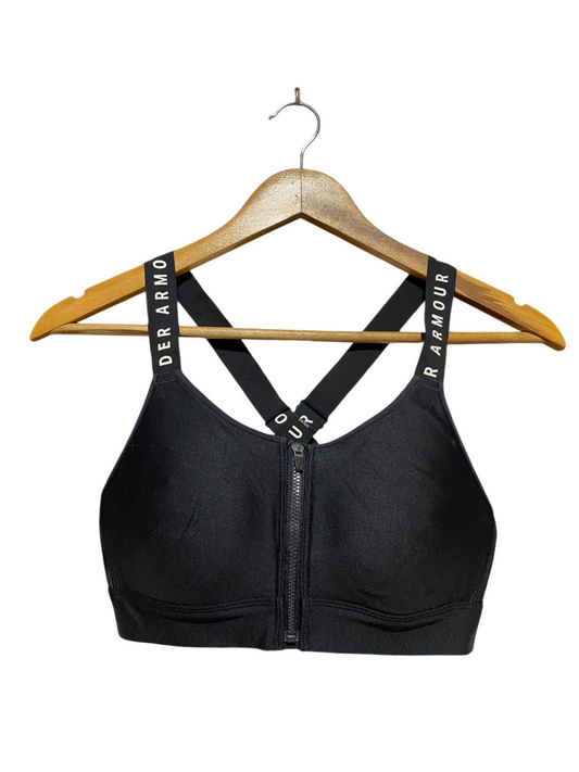 UNDER ARMOUR |S/M| BUST 14| B27| PREMIUM FRONT-ZIP SPORTS BRA / HIGH-IMPACT ATHLETIC TOP