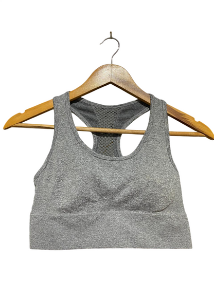 ANKO ACTIVE |M| BUST 13| B27| PREMIUM HEATHERED GREY RACERBACK SPORTS BRA