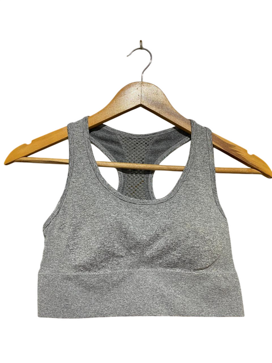 ANKO ACTIVE |M| BUST 13| B27| PREMIUM HEATHERED GREY RACERBACK SPORTS BRA