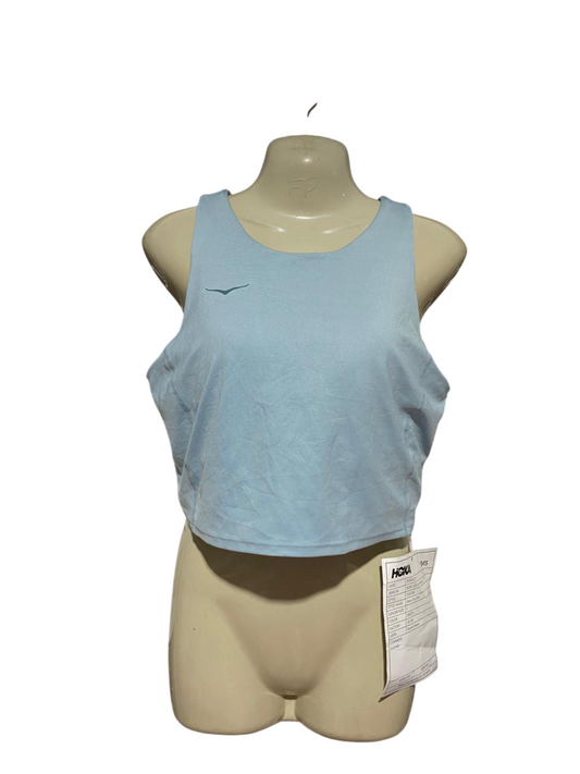 HOKA |L| BUST 17| B28| PREMIUM SKY BLUE HIGH-NECK CROP TANK TOP WITH SPORTS BRA