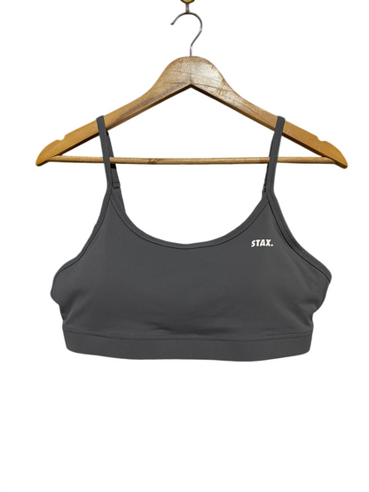 STAX |L| BUST 16| B28| PREMIUM CHARCOAL GREY SPORTS BRA