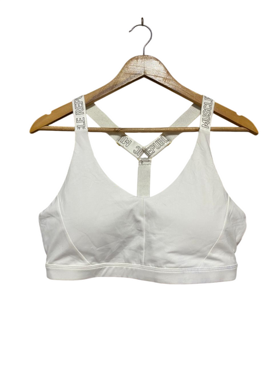MUSCLE REPUBLIC |XL| BUST 16| B28|PREMIUM HIGH-SUPPORT SPORTS BRA WITH BRANDED STRAPS
