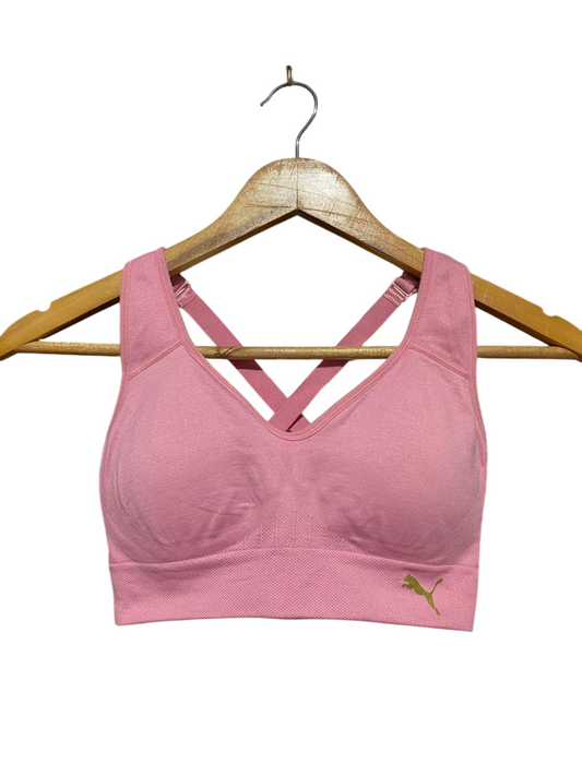 PUMA |S| BUST 12| B28| PREMIUM COMFORTABLE SPORTS BRA WITH GOLDEN LOGO DETAIL