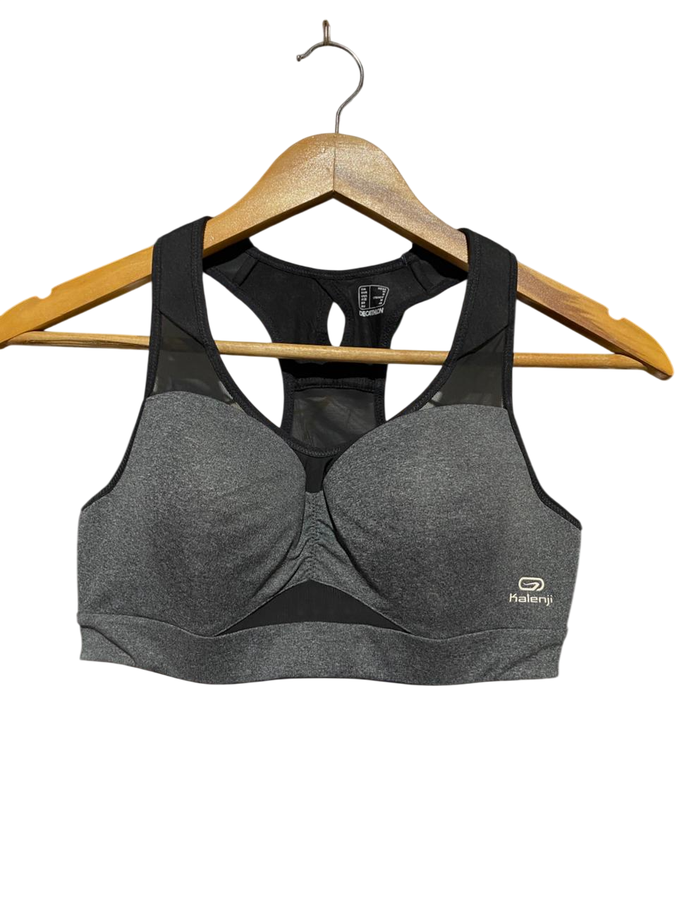 KALENJI |M| BUST 14| B28| GREY PERFORMANCE RUNNING SPORTS BRA
