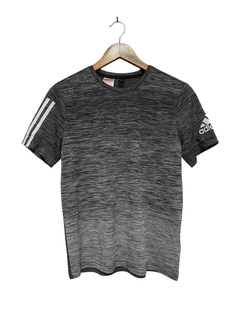 ADIDAS |L| BUST 18| B27| CHARCOAL GREY MELANGE PERFORMANCE SPORTS T-SHIRT